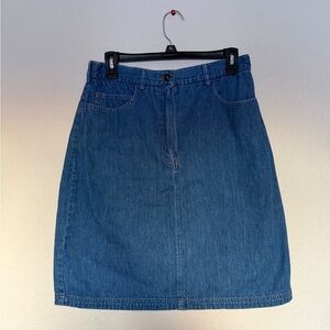 Lands' End Blue Pencil Skirt